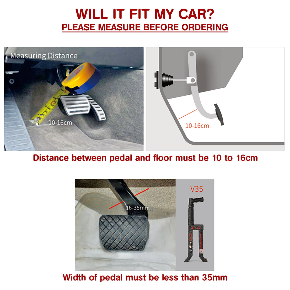 BRAKE PEDAL LOCK (UNIVERSAL) - HOLDCOM AUTO PARTS