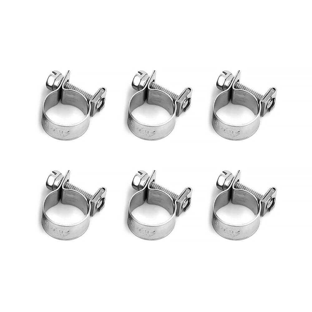 FUEL INJECTOR HOSE CLAMPS x 6 - HOLDCOM AUTO PARTS