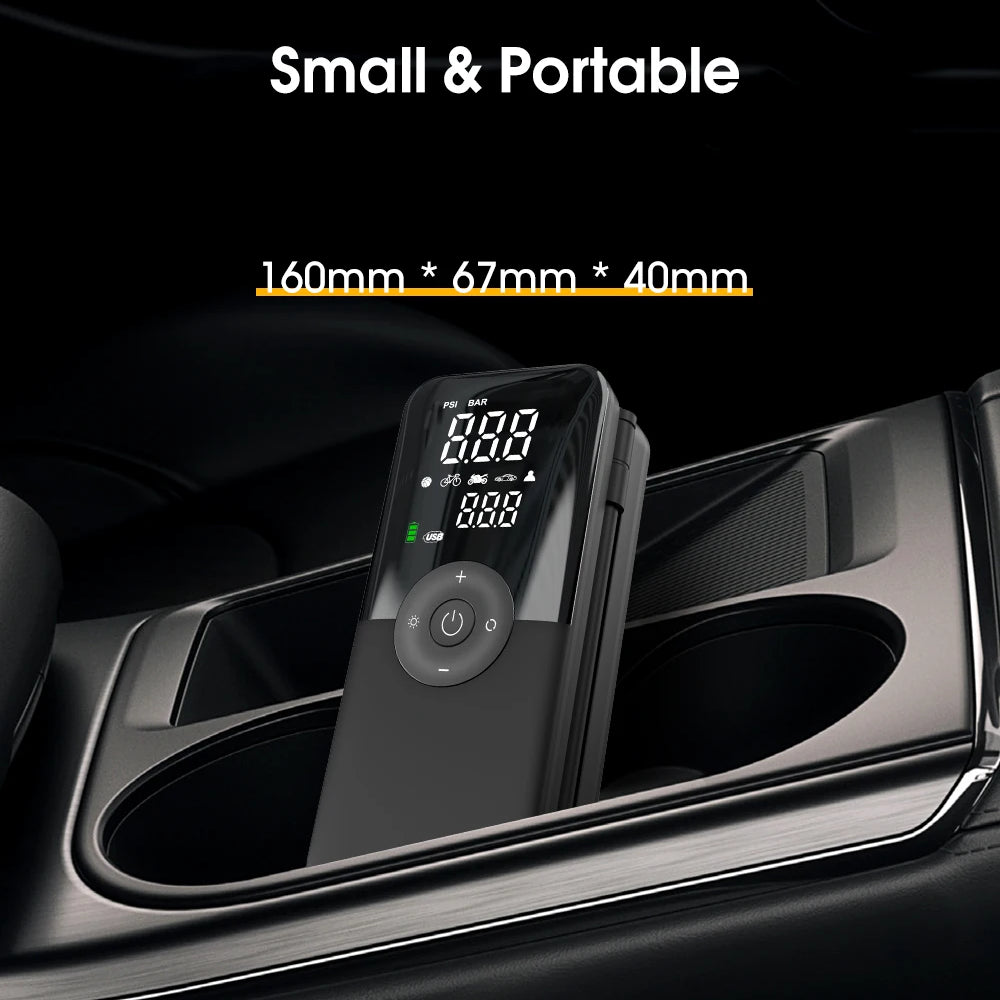 PORTABLE TYRE PUMP and POWER BANK  (UNIVERSAL)