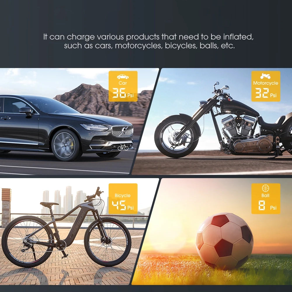 PORTABLE TYRE PUMP and POWER BANK  (UNIVERSAL)