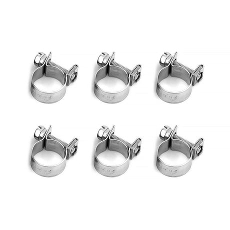 FUEL INJECTOR HOSE CLAMPS x 6 - HOLDCOM AUTO PARTS