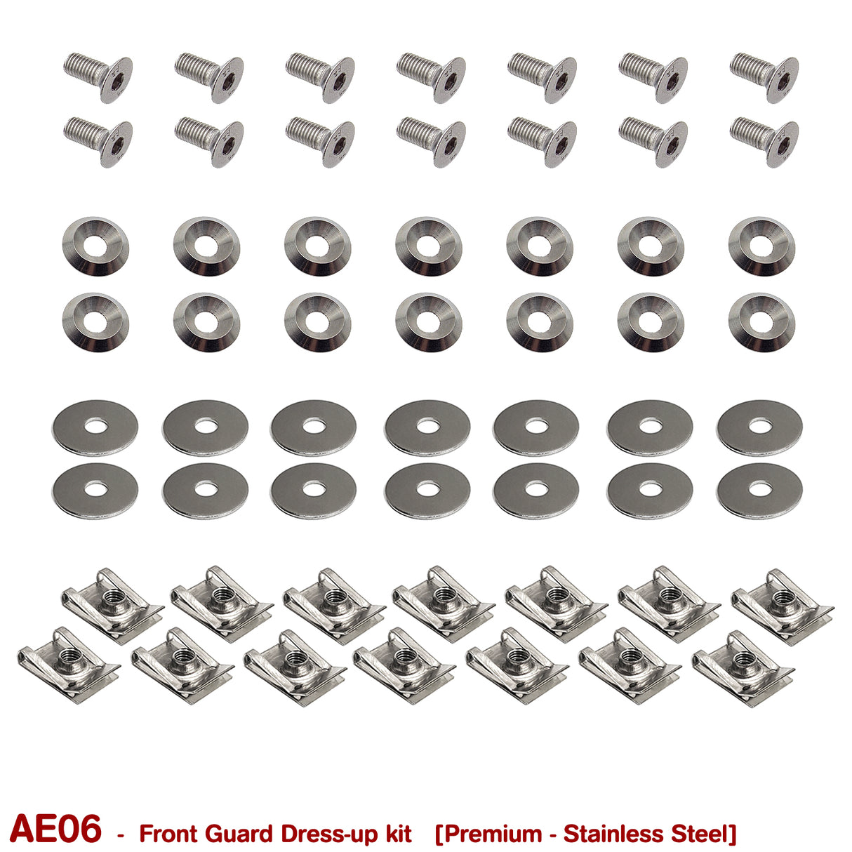 PREMIUM FRONT GUARD BOLT DRESS UP KIT for VB VC VH VK VL VN VP VR VS  (STAINLESS STEEL)