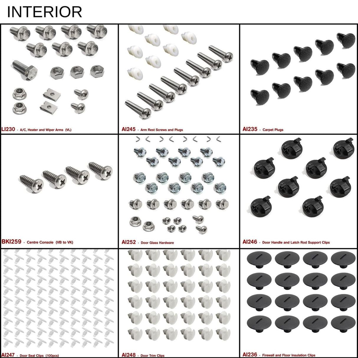 VK MEGA FASTENER KIT - HOLDCOM AUTO PARTS